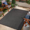 Jimri In- & Outdoor Teppich - Wetterfester Teppich für Balkon, Terrasse, Garten, Wohnzimmer, Küche - Strapazierfähiger Bodenteppich, Widersteht UV-Strahlen & Wasser - Größe 80 x 150 cm, Anthrazit