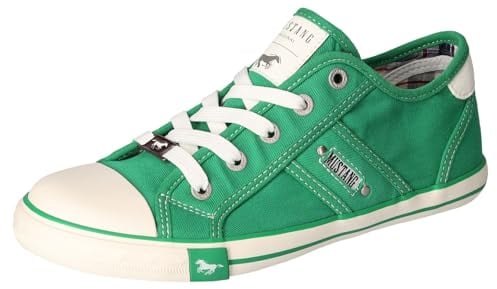 MUSTANG Damen Canvas Sneaker Grün EU 39