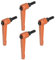 QUARKZMAN 4 Stück Klemmhebel Griff M6 x 16mm Außengewinde Schrauben Spritzbeschichter Kohlenstoffstahl Verstellbare Handgriffe Spannhebel Befestigung für Werkzeugmaschinen Geräte, Orange