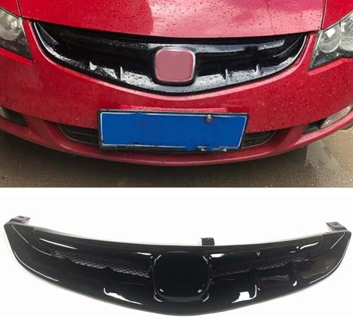 ASTRAE Coche Rejilla Delantera Riñón Parrilla para H-Onda Civic FD2 JDM 2006-2008,Coche Parachoques Superiorel Parrilla Reemplazo Radiador Resistente Al Calor Accesorios