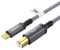 USB B to USB C Cable 3M USB C Printer Cable Braided Suitable forMacBook Pro/Air, Matebook, Dell, HP, Canon, Scanner, Digital Piano,MIDI etc