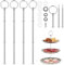 Aubess 4 Sets 3 Tier Cake Stands, Silver Tiered Cake Display Stands for Wedding, Birthday, Anniversary or Daily Use (Plates Not Included)