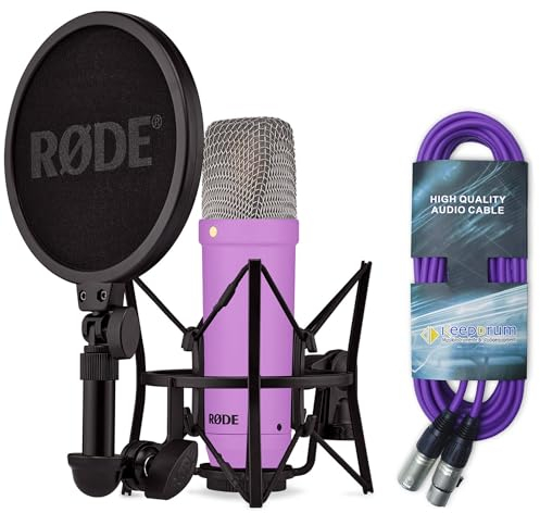 Rode NT1 Signature Purple Microfono da studio Viola + Keepdrum Cavo XLR Viola