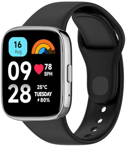 Msksjer Bracciale Compatibile con Xiaomi Redmi Watch 3 Active, Cinturini di Ricambio Impermeabili in Silicone Morbido per Redmi Watch 3