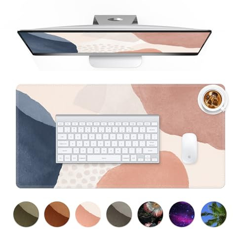 HAOCOO Mauspad, Computer-Schreibtischmatte, großes Mauspad für den Schreibtisch, XXL, Gaming-Boho-Mauspad, niedlich für den Schreibtisch mit rutschfester Unterseite, wasserdichte Laptop-Tastaturmatte