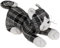 Cute Cat Door Stop | Tartan Check Design in Black, Grey & White | Weighs 1 Kg | Lays 28cm / 10 inches in Length