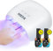 MEFA 168W Uv Lampe für Gelnägel und Base Coat Top Coat, Uv Lampe Nägel, 3 Timern Nageltrockner für Uv Nagellack- Gelnägel schnell härtend, Led Lampe Nägel für für Anfänger Salon