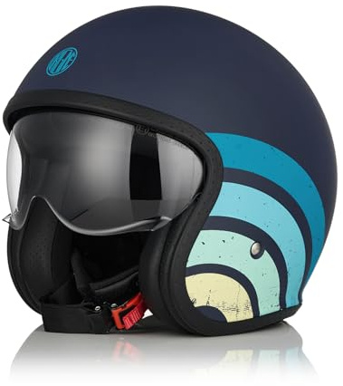 ORIGINE Casco moto Jet Casco da scooter con visiera omologata ECE 22-06
