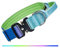 TSPRO Premium Hundehalsband mit Griff Verlauf Dickes Verstellbares Taktisches Hundehalsband Schwere Ausführung Schnellverschluss Metallschnalle für Mittelgroße bis Große Hunde (Regenbogen L)