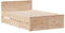 vidaXL Massivholzbett mit Kopfteil, Holzbett mit Bettfüße Schubladen Lattenrost, Doppelbett für Schlafzimmer, Bett Bettgestell, 120x200cm Kiefernholz
