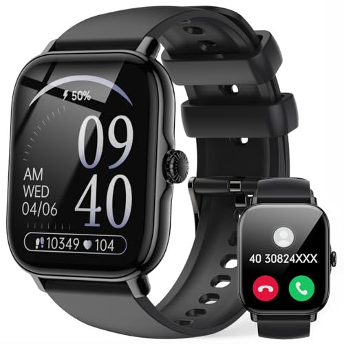 Smart-Watch-for-Men-Women - 1.85 Fitness Watch with Answer/Make Calls, Heart Rate Sleep Monitor, 111+ Sports, Step Counter, IP68 Waterproof Smartwatch Compatible with Android iOS Gifts for Him