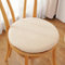 Plüsch-Stuhlkissen aus Lammwollimitat mit Reißverschluss, Winter Warm zu Halten rutschfeste Abnehmbar Waschbar Sitzkissen Rund, Stuhlauflage für Haus & Garten für Kinder und Erwachsene (Beige, 40 cm)