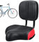 Extra breiter Fahrradsitz – extra breiter Fahrradsitz, Leder-Sattelpolster | Komfortables ergonomisches Design, Dreiradsitz mit Rückenlehne, weiche Rückenstütze übergroßer Sattel Road Cruiser