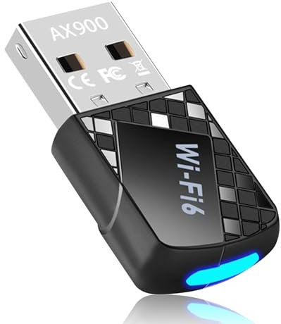 USB WiFi 6 Receptor Pc Ax900, Tarjeta WiFi USB Doble Banda 5ghz/2.4ghz, Adaptador 2.0 para Pc Disponible Tanto para Windows 11/10/7