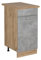 Vicco Küchenunterschrank R-Line, Schubladenschrank für die Küche, Beton, 40 cm, AP Eiche