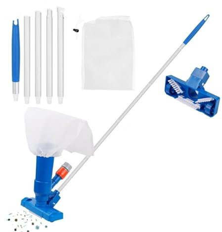 MNEVZX Kit Pulizia Piscina Kit di Pulizia con aspirapolvere per Piscina, Rete per Fondo Pulito per Filtro Piscina, Set di aspirapolvere per Piscina, Accessori per Piscina Kit di Pulizia(Plug)