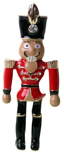 Veemoon Nutcracker Jewellery Pin on Lapel Corsage Halloween Nutcrackers Christmas Nutcracker Soldier Jewellery Christmas Brooch Decor