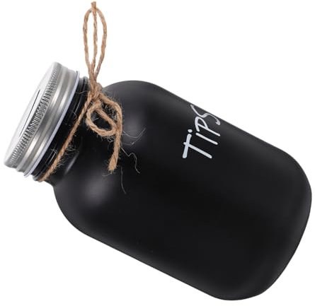 Kisangel Mason Piggy Bank Glas Spardose Schwarz Robuster Geldbehälter Kompakt Dekorativ Für Erwachsene Tischdeko Und Sparschwein Alternative Geldbox