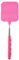 Kueohse Fliegenklatsche Fliegenklatsche Gegen MüCkeninsekten, Teleskopierbar Bis 73 cm, Rosa