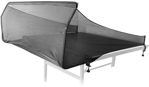 Tbest Tischtennis-BALLFANGNNETZ AUS STAHLROHR, TISCHENNIS-Roboter-SAMMELNNECK, Ballfenangnetz, Sammelnnet für Tennistrraining, Schwarz-172 X 152 X 53 cm