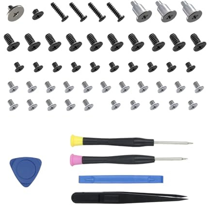 Switch Repair Kit Compatible with Nintendo Philips Switch Console, Tri Wing Screw Driver, Replacement Full Set Screws & Head Replacement Screws, Includes Y/+ Screwdrivers, Metal Opener & Tweezer