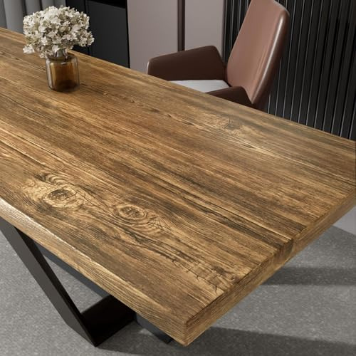 YENHOME Möbelfolie Holzoptik Selbstklebend Tapete Klebefolie Möbel 40x500cm Folie Holzoptik Selbstklebend Braun Küche Arbeitsplatte Tisch Klebefolie Wohnzimmer Schlafzimmer Möbelfolie Holz Walnuss