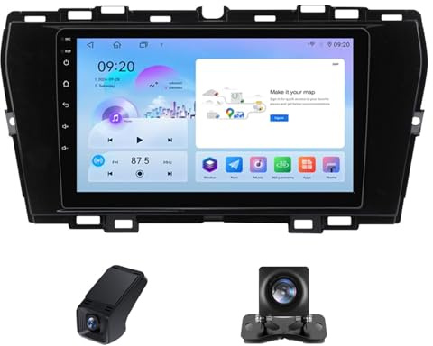 Autoradio Double DIN à écran Tactile 9 Pouces pour SsangYong Tivoli 2019-2023/avec caméra de recul/Bluetooth/Radio FM/Commandes au Volant/Prise en Charge DSP CarAutoPlay Android Auto(NF-7)