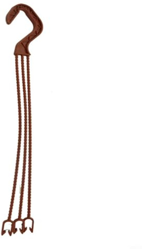 Zilimontt Lot de 14 pots de fleurs à suspendre en plastique avec crochet amovible pour balcon, jardin et présentation de plantes d'intérieur, pots de fleurs clôturés marron avec drainage (D)