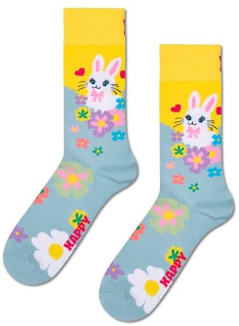 Happy Socks Bunny World Baumwolle Socken Damen Herren Hellblau 41-46