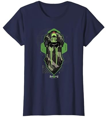 Call of Duty: Modern Warfare 2 Tactical Camouflage Poster T-Shirt, Damen, Marineblau, M