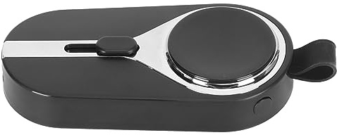 Alomejor Mini Emergency Power Bank with Wireless Charger for IOS Watch Travel Keychain Portable 2000mAh Lightweight Design (Black)