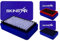 SkinStar 3er Set Ski Belagsbürsten BaseBrush Nylon, Rooshaar u. Kufper/Bronze blau