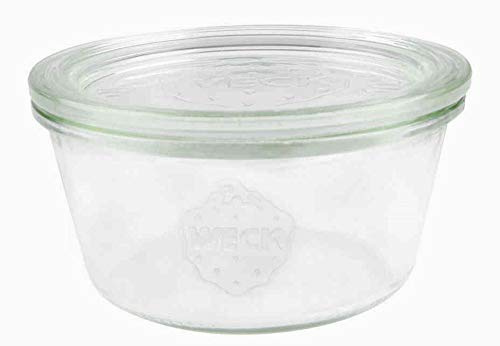 Weck Lot de 6 pots à fraîcheur, forme/Bocaux en verre 290 ml RR100 Accessoires avec choix original Réveil dans le carton transparent