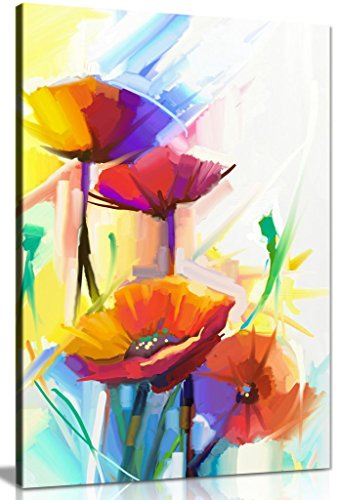 Impression sur toile de printemps abstraite Motif fleurs