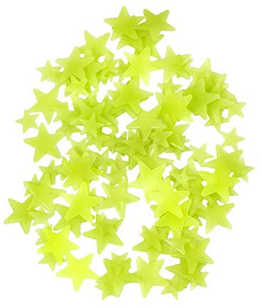 Oblique Unique® Wandtattoo Leuchtaufkleber Leuchtsticker Fluoreszierende Aufkleber Wandsticker Dinosaurier Sterne Bunt - Wählbar (Sterne Klein)