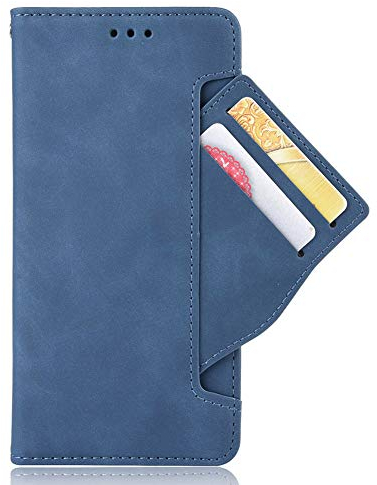 HAOYE Hülle für LG Velvet Hülle, Handyhülle LG Velvet Flip Case Brieftasche Schutzhülle, Premium Leder mit Ständer Funktion & Kartenfach & Magnetic Snap Cover, Blau