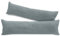 npluseins 2er Pack Kissenhüllen aus Coral-Kuschel-Fleece (2 Stück) 1257.1667, ca. 40 x 145 cm, grau