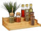 Unibos Spice Rack Organizer, 3-Tier Expendable Free Standing Seasoning Shelf for Spice Jars, Non-Slip Cupboard Organiser Storage Racks for Kitchen Pantry Cabinet