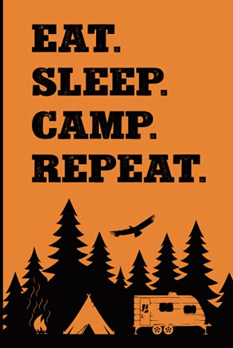 Reisebuch Camping - gebundenes Tagebuch: Camping Logbuch Hardcover zum Ausfüllen und Dokumentieren der Reisen im Urlaub mit Wohnmobil auf dem Campingplatz und Camp