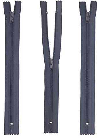 DBOO 20 cm grigio scuro cerniera 3 pezzi nylon chiuso chiusura lampo cerniera grossa apertura cerniera accessori per cucire