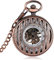 HODAGES Taschenuhr, Taschenuhr, Roségold, Streifen, Handaufzug, mechanische Taschenuhren für Männer, Frauen, Vater, Mutter, Retro-Anhänger, Geschenkartikelkette