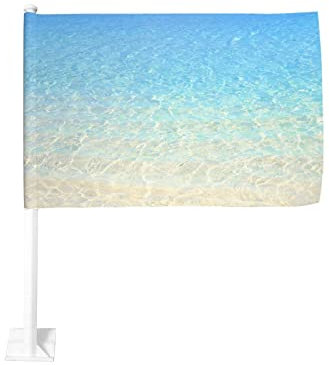 Autoflagge 2 Stück Auto Fenster Fahne Flagge Autofenster Banner Flagge Flaggen mit Meereswellenmuster Klein 45x30cm 1 Paar Innendekoration im Freien Flaggen für Auto Gartendeko Outdoor Fahne Banner