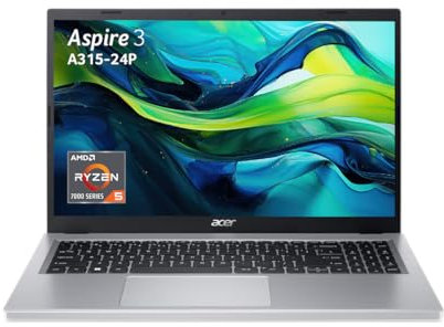Acer Aspire 3 A315-24P-R6TR, Computer portatile 15,6'' Full HD, PC portatile (AMD Ryzen 5 7520U, RAM 16 GB, SSD 512 GB, AMD Radeon Graphics, Windows 11), Laptop Grigio, Tastiera AZERTY (Italiano)