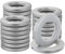 Kinsinder 32 Stück Vorhang Ösenringe, Gardinen Ösenringe Vorhangringe Stoffösen Innendurchmesser 40 mm DIY Ringe für Fenstervorhang Duschvorhang Türvorhang(Silber mattiert)