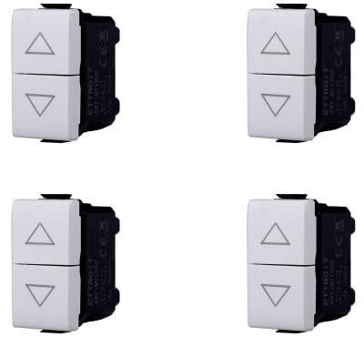 Pulsante Doppio Saliscendi 1P+1P 16A, Pulsante Interbloccato Compatibile Con Bticino Matix (4)