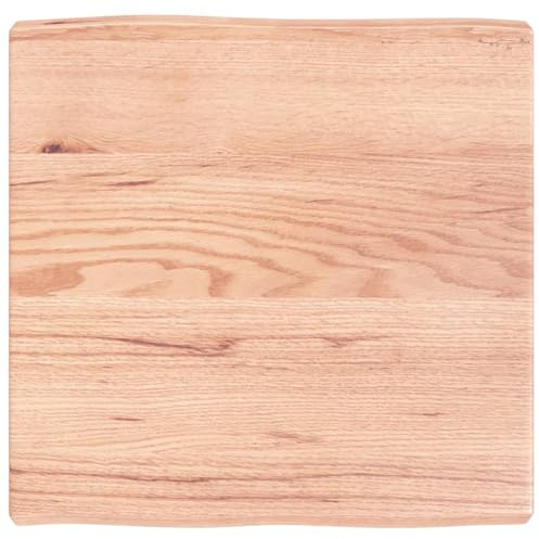vidaXL Tischplatte 60x60x(2-6) cm Massivholz Behandelt Baumkante
