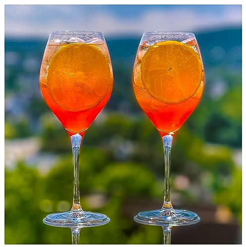 Topkapi Aperol Spritz Glas Hengsbach XL – Aperol Spritz Lot de 6 verres à cocktail, 440 ml, verre professionnel sans plomb pour Aperol Spritz, Lillet, Hugo, Amalfi, cocktails,