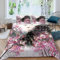 Bettwäsche Japan Sakura Bettbezug 155x220 mit Reißverschluss 100% Mikrofaser Bettwäsche-Sets Japanische Landschaft 3D Druck Kinder Teenager Pflegeleicht Betten Set mit 2 Kissenbezüge 80x80 cm
