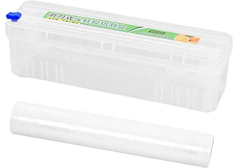 Dubbulon Dispensador De Envoltura - Dispensador Papel Aluminio Cortador Film | Dispensador De Film Transparente | Dispensador De Envoltura Recargable con Cortador Deslizante