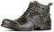 COWSDELLA Verde antico Uomo Marrone chiaro Stivali Chukka Allacciati Moto Casual Pelle Abito Stivaletto per Uomo Moda 6015-1-Verde antico-9.5-R